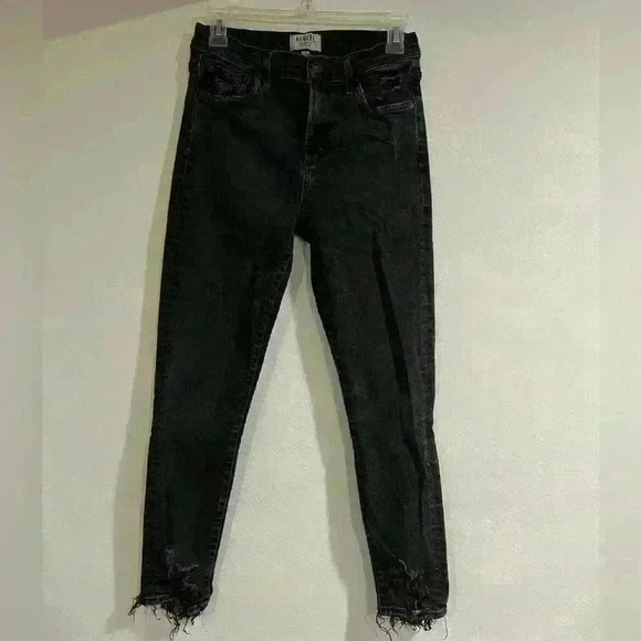 AGOLDE Las Angeles size 28 black distressed jeans in used pre owned condition - Picture 3 of 7